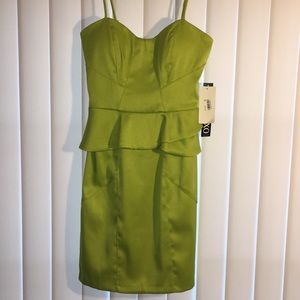 XOXO lime green peplum dress